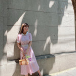 Get trendy with [Premium Selected] Arrived In Dream Land Gingham Dress (designer Rose Candy) -  available at Peiliee Shop. Grab yours for $45 today!