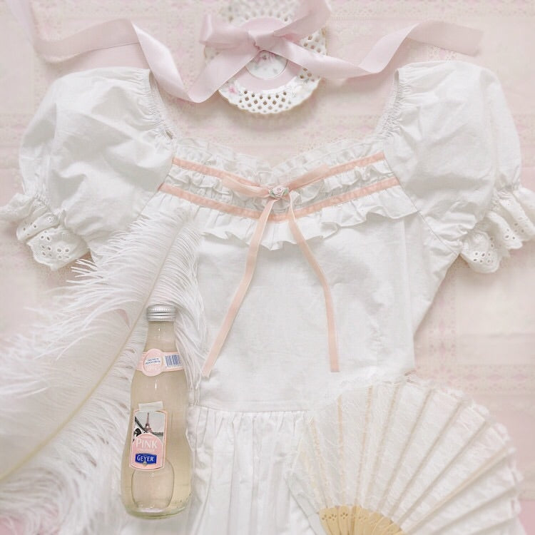 Get trendy with [Peiliee Design] Swan Lake Doll Puff Sleeve Version  Dress - Dress available at Peiliee Shop. Grab yours for $55 today!