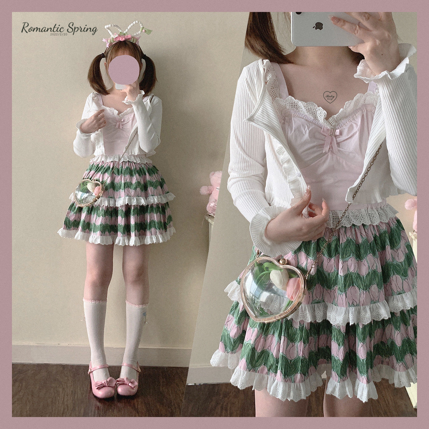 Get trendy with [Basic] Strawberry Cheese Cake Lace Top - Top available at Peiliee Shop. Grab yours for $19.90 today!