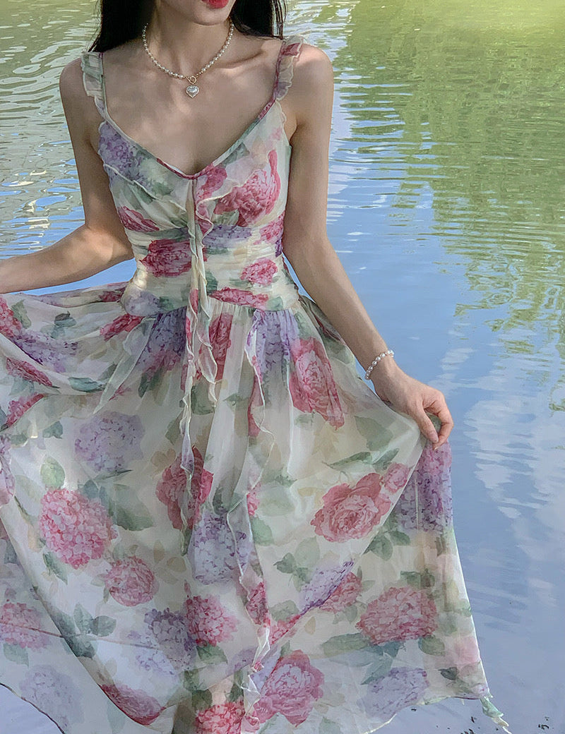 Get trendy with Flower Fairy Floral Dress - Dresses available at Peiliee Shop. Grab yours for $48 today!