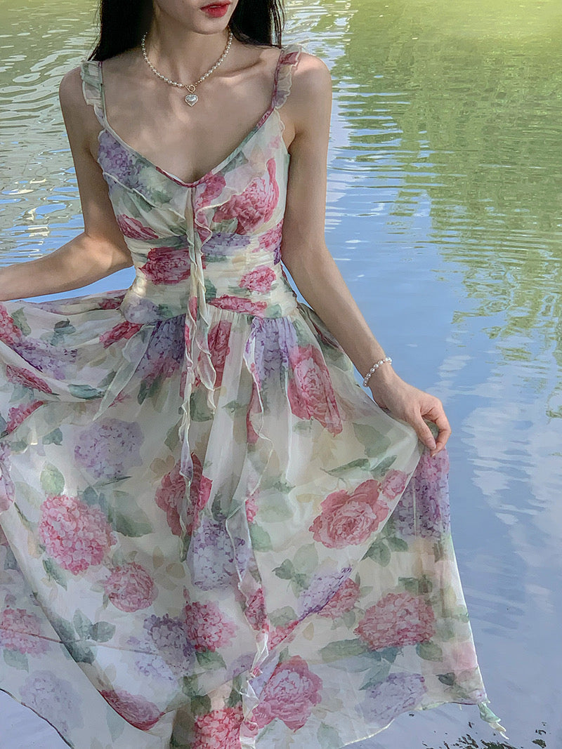 Get trendy with Flower Fairy Floral Dress - Dresses available at Peiliee Shop. Grab yours for $48 today!