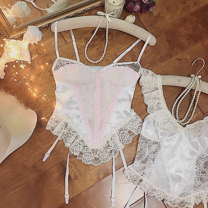 Get trendy with [Handmade] A Night In Paris Pink Vintage Lingerie Body -  available at Peiliee Shop. Grab yours for $55 today!