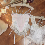 Get trendy with [Handmade] A Night In Paris Pink Vintage Lingerie Body -  available at Peiliee Shop. Grab yours for $55 today!
