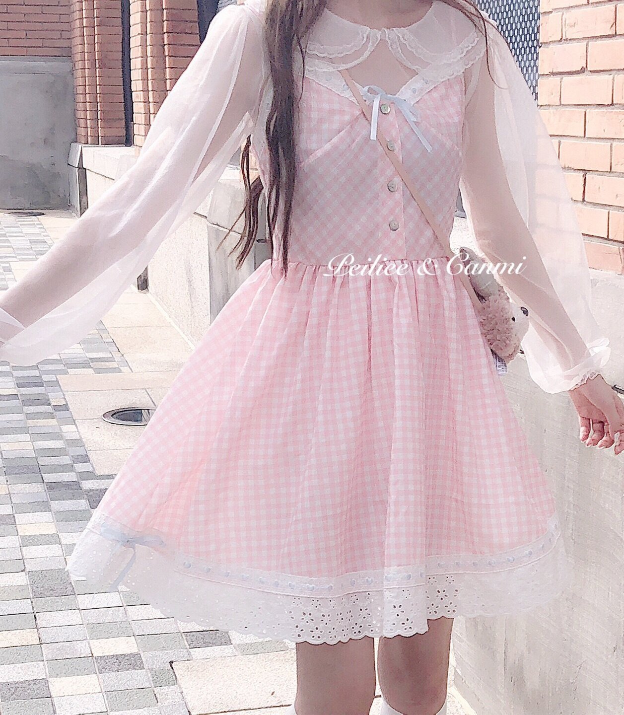 Get trendy with [Exclusive to PeilieeShop] Orange Blossom Gingham Dress -  available at Peiliee Shop. Grab yours for $42 today!