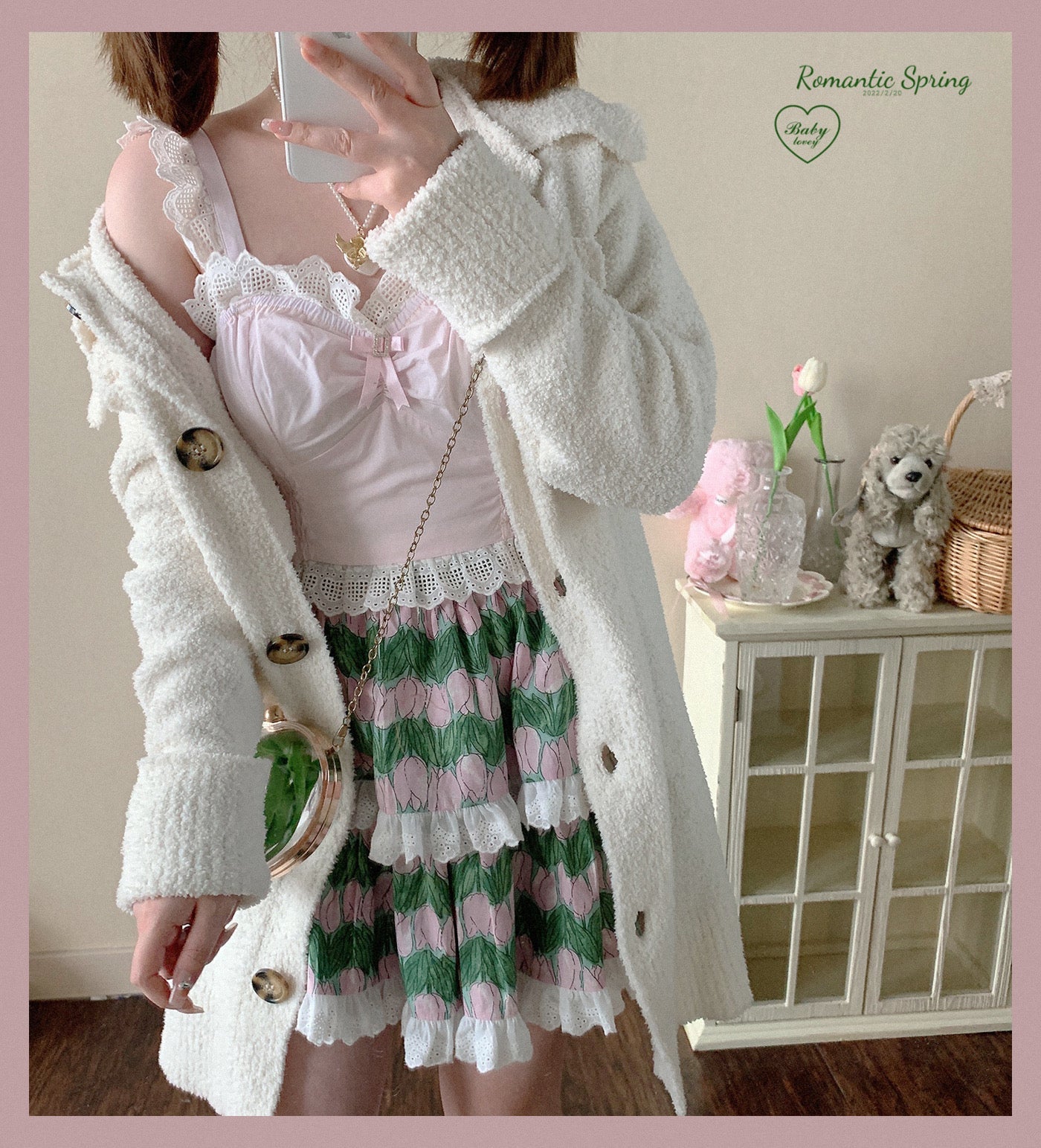 Get trendy with [Basic] Strawberry Cheese Cake Lace Top - Top available at Peiliee Shop. Grab yours for $19.90 today!
