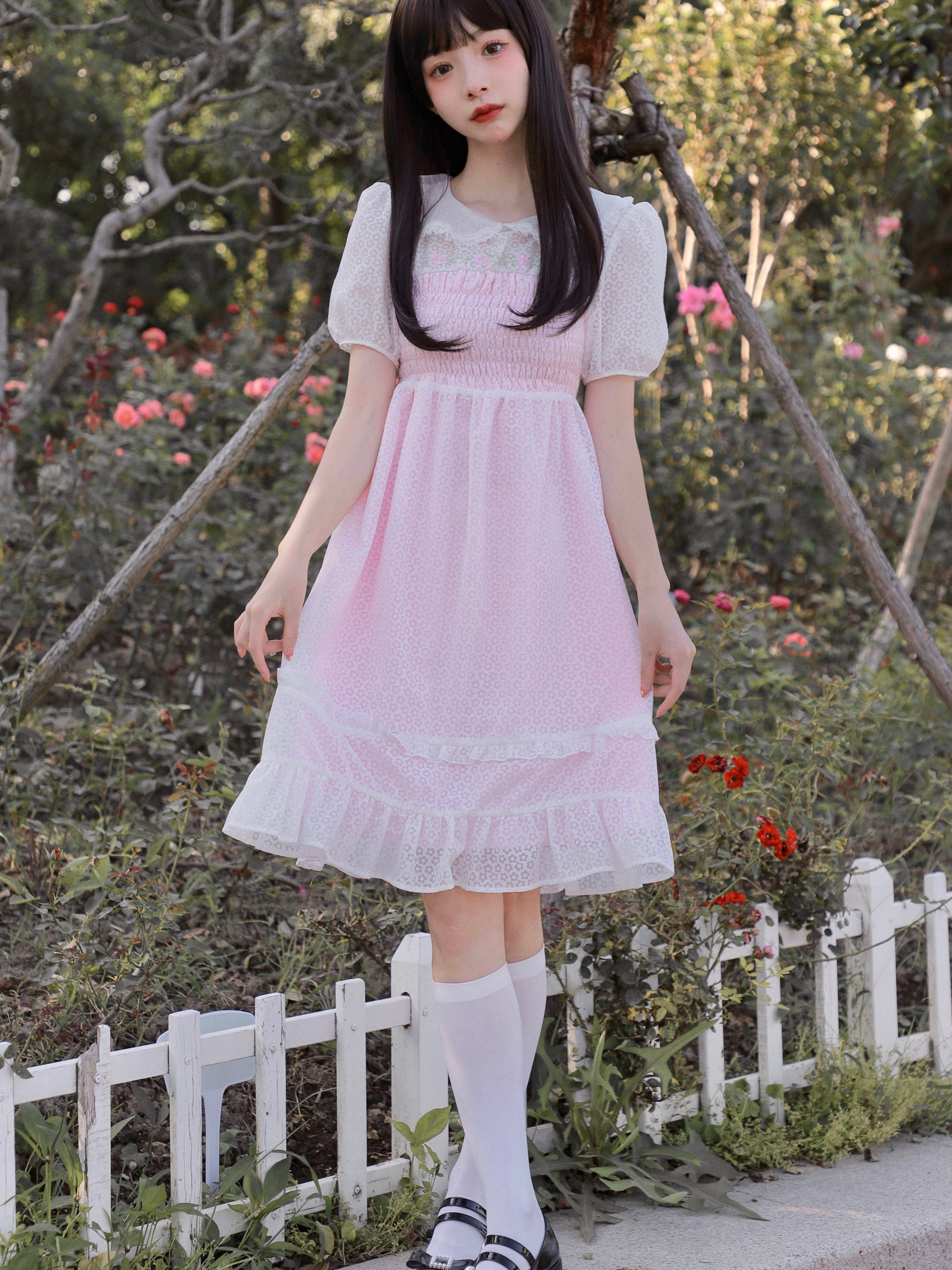 Get trendy with Rose Mist French Romantic Dress -  available at Peiliee Shop. Grab yours for $58 today!