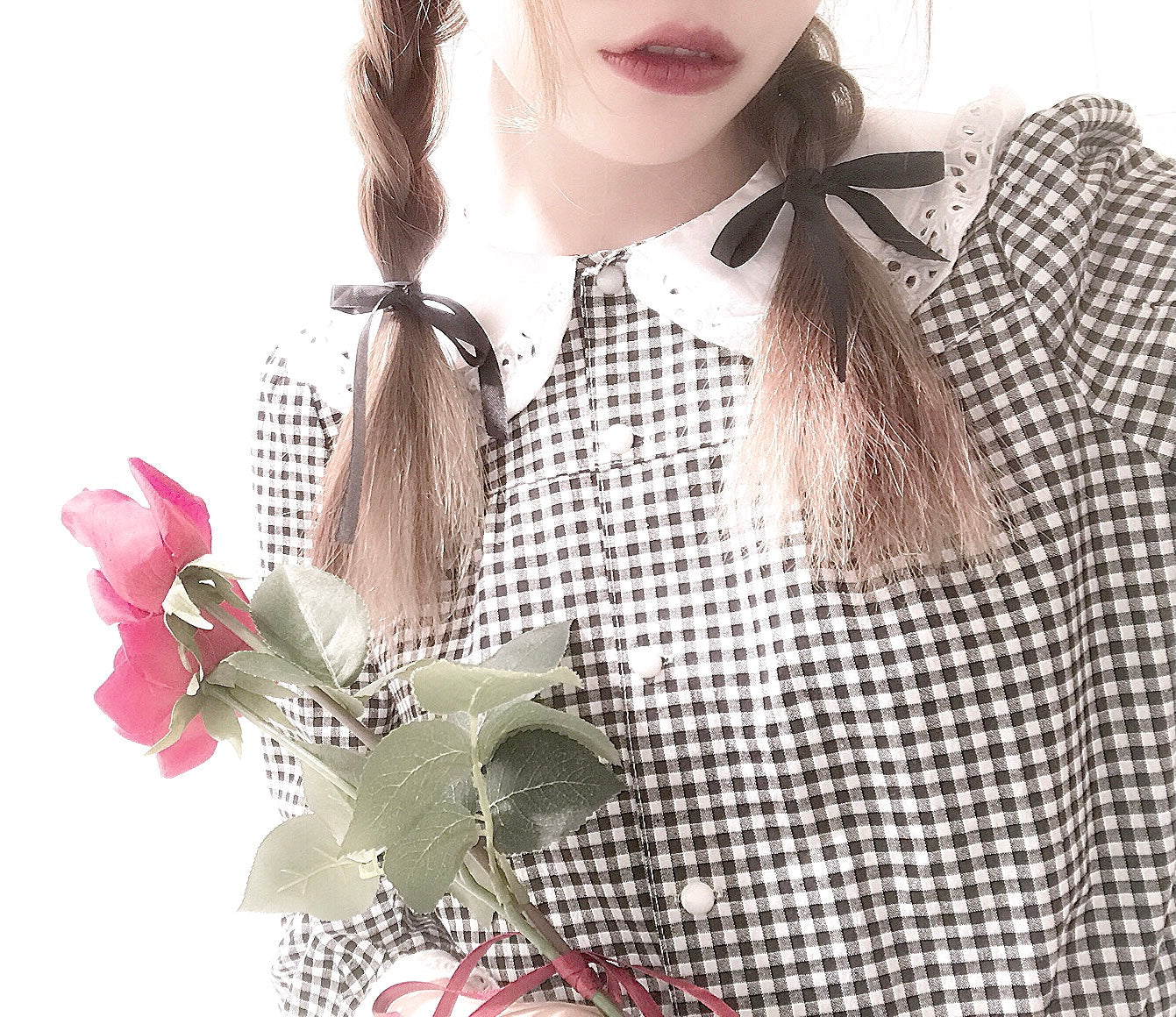 Get trendy with [Peiliee Design] Gingham Babydoll Shirt Christmas -  available at Peiliee Shop. Grab yours for $22 today!