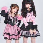 Get trendy with Evil Tooth Gothic Heart Faux Fur Hoody Y2k - Top available at Peiliee Shop. Grab yours for $46.80 today!