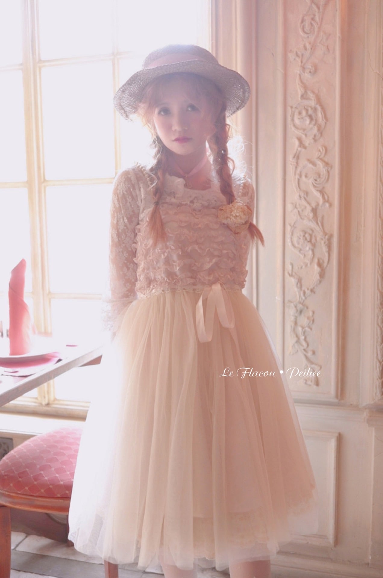 Get trendy with [Premium Selected] Limited Edition Le Flacon First Love Rose Lace Vintage Dress -  available at Peiliee Shop. Grab yours for $59.90 today!