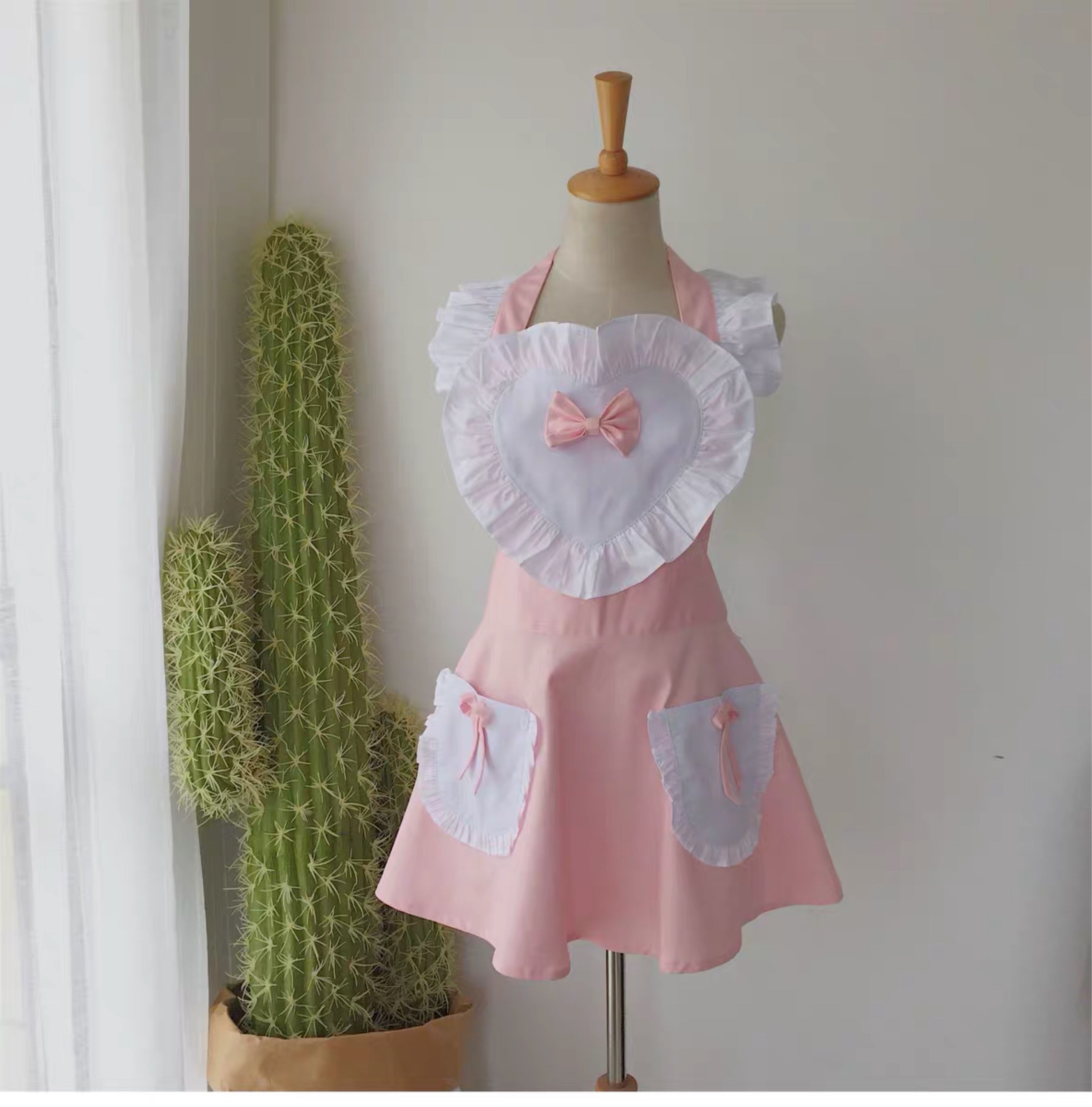 Get trendy with [2 weeks hand sewing time! ]Dolly heart apron -  available at Peiliee Shop. Grab yours for $29 today!