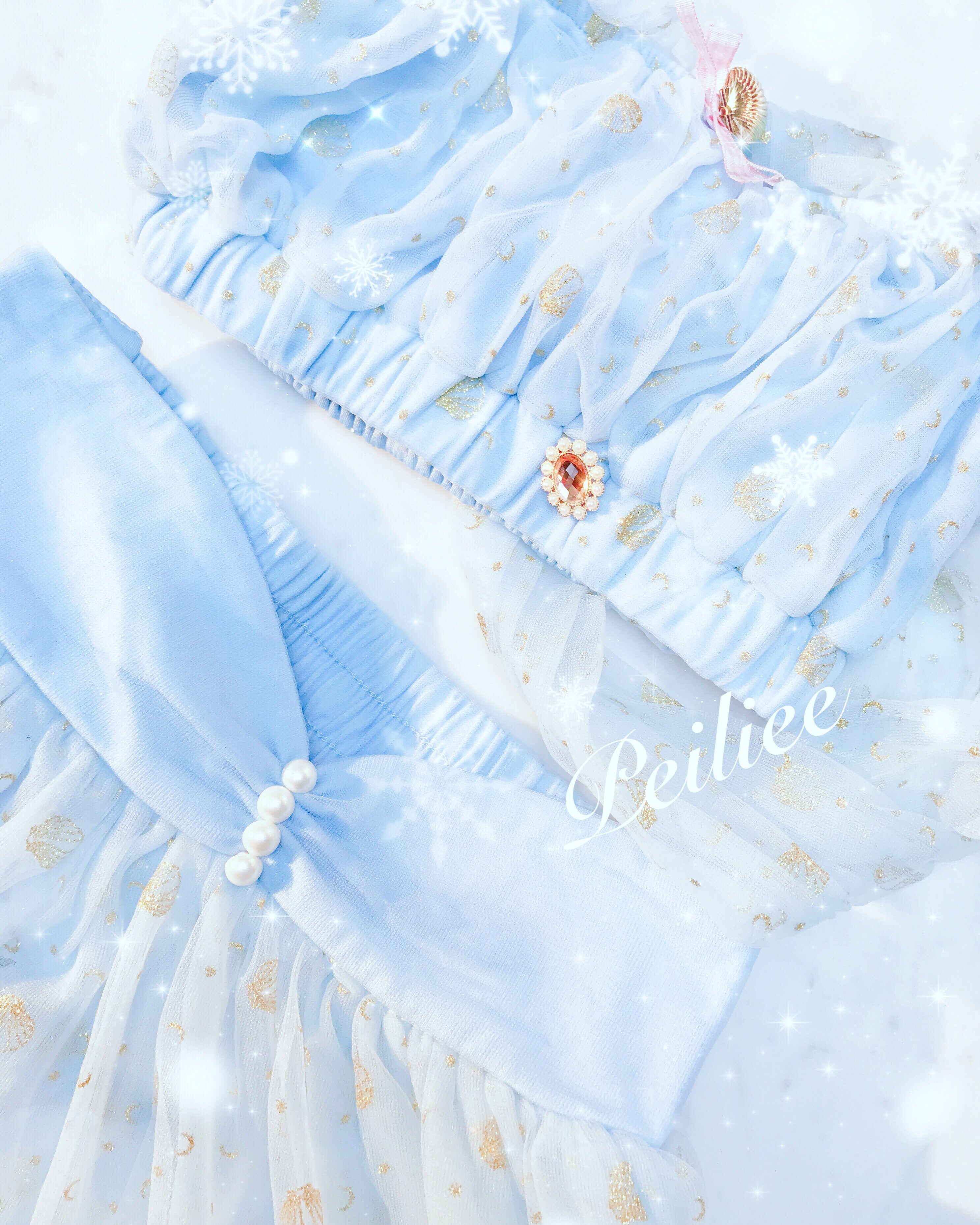 Get trendy with [New Version] Fantasy mermaid glitter dress - physical available at Peiliee Shop. Grab yours for $30 today!