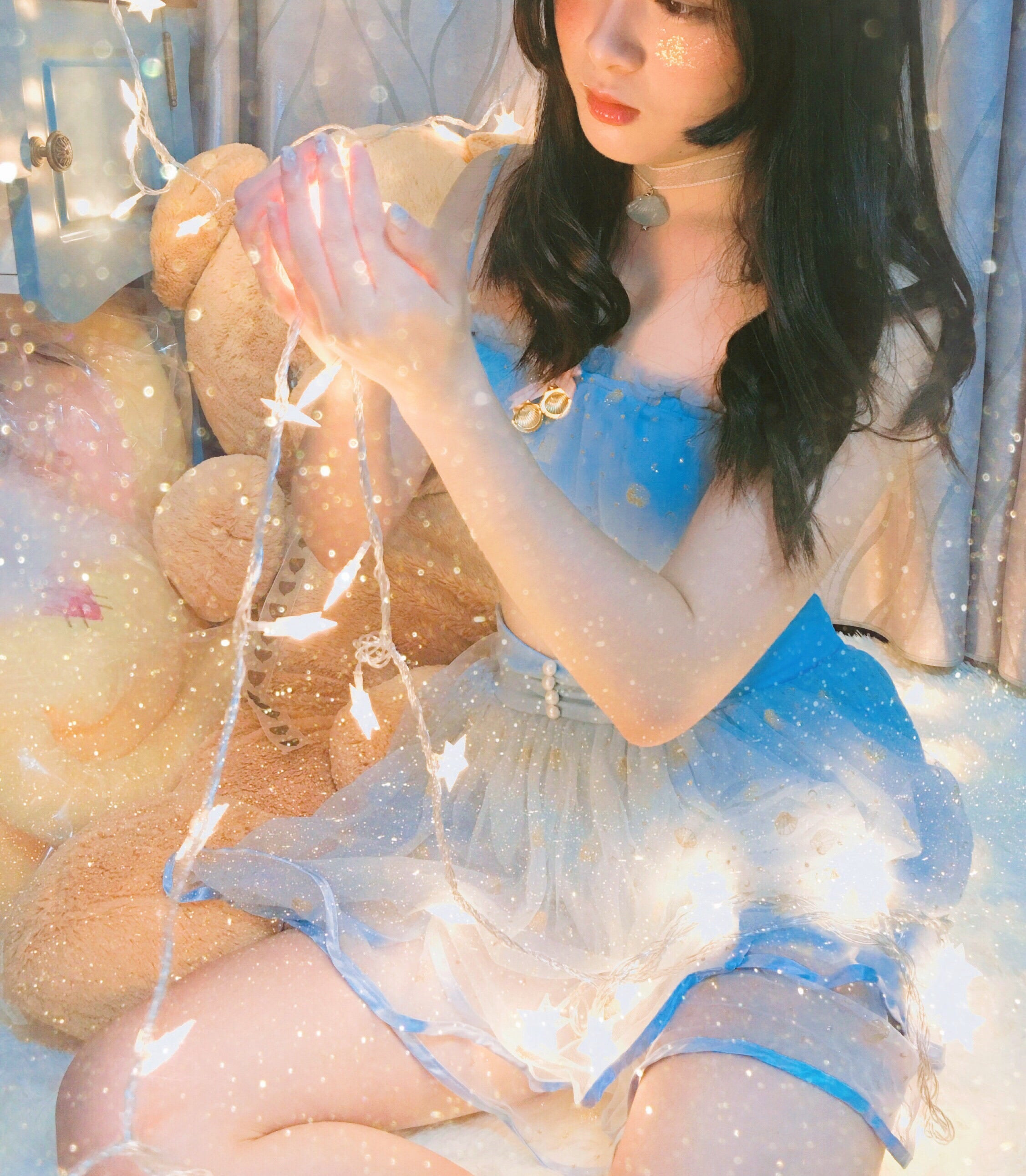 Get trendy with [New Version] Fantasy mermaid glitter dress - physical available at Peiliee Shop. Grab yours for $30 today!