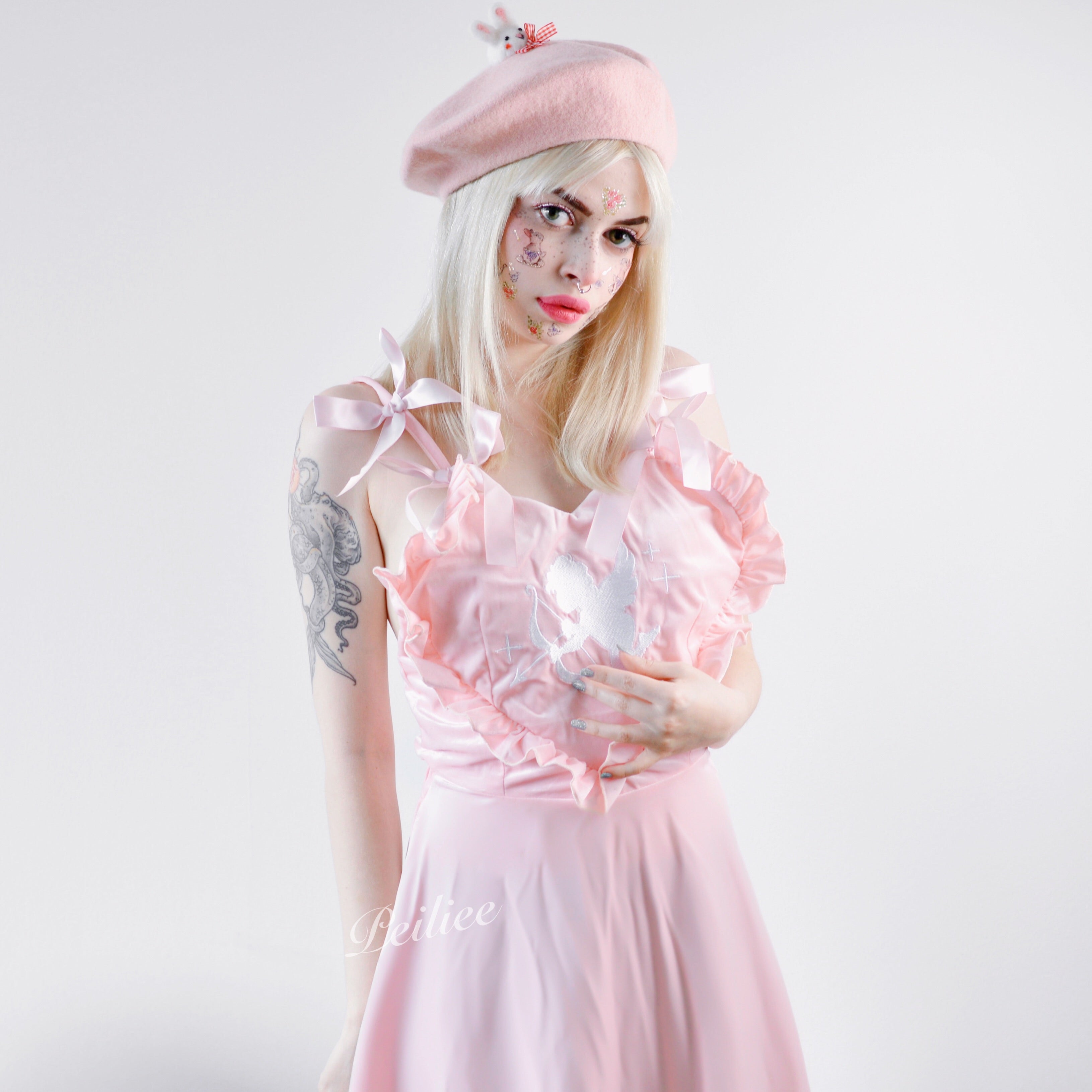 Get trendy with [Sample Sale] Peiliee 2 Years Anniversary The Dreamy Velvet Dress And Cotton Dress Set -  available at Peiliee Shop. Grab yours for $25 today!