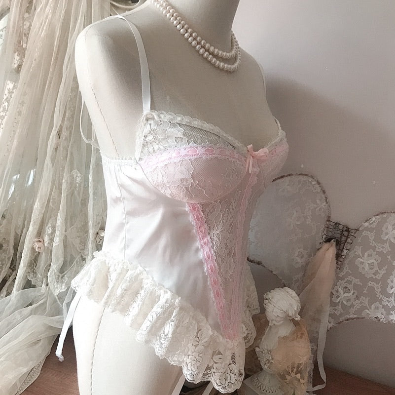 Get trendy with [Handmade] A Night In Paris Pink Vintage Lingerie Body -  available at Peiliee Shop. Grab yours for $55 today!