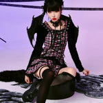 Get trendy with [Evil Tooth] Evil Flowery Girl Punk Dress Set - Dress available at Peiliee Shop. Grab yours for $125 today!