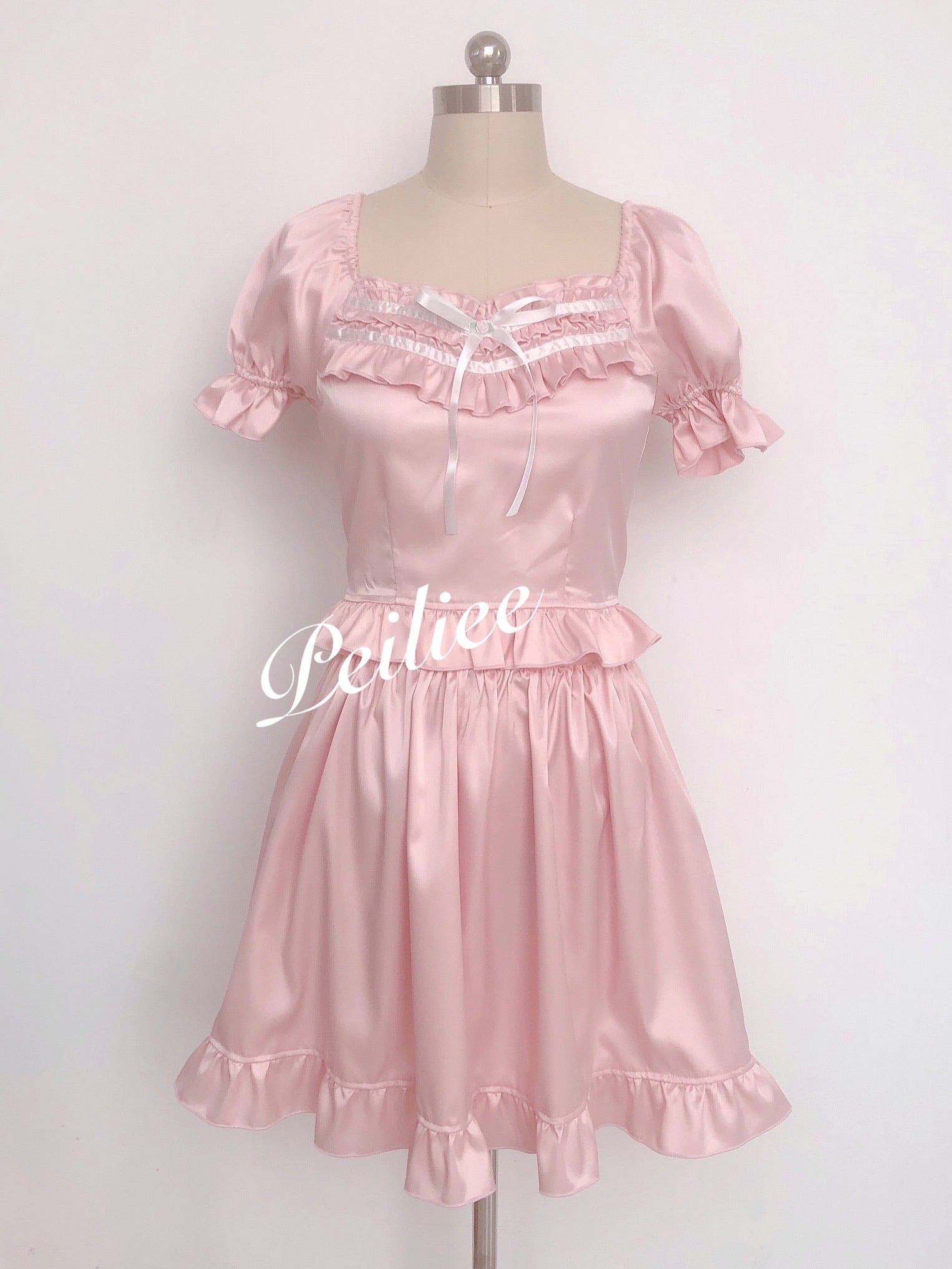 Get trendy with [Peiliee Design 5 years anniversary] Sakura Soft Satin Dress Set - Dresses available at Peiliee Shop. Grab yours for $45 today!