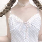 Get trendy with [Exclusive to PeilieeShop] Orange Blossom Gingham Dress -  available at Peiliee Shop. Grab yours for $42 today!