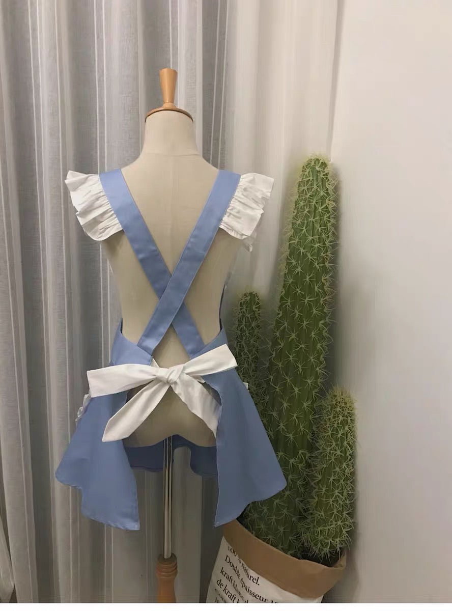 Get trendy with [2 weeks hand sewing time! ]Dolly heart apron -  available at Peiliee Shop. Grab yours for $29 today!
