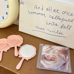 Get trendy with Mini Rose Hand Mirror - Face Mirrors available at Peiliee Shop. Grab yours for $4.90 today!