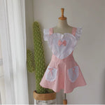 Get trendy with [2 weeks hand sewing time! ]Dolly heart apron -  available at Peiliee Shop. Grab yours for $29 today!