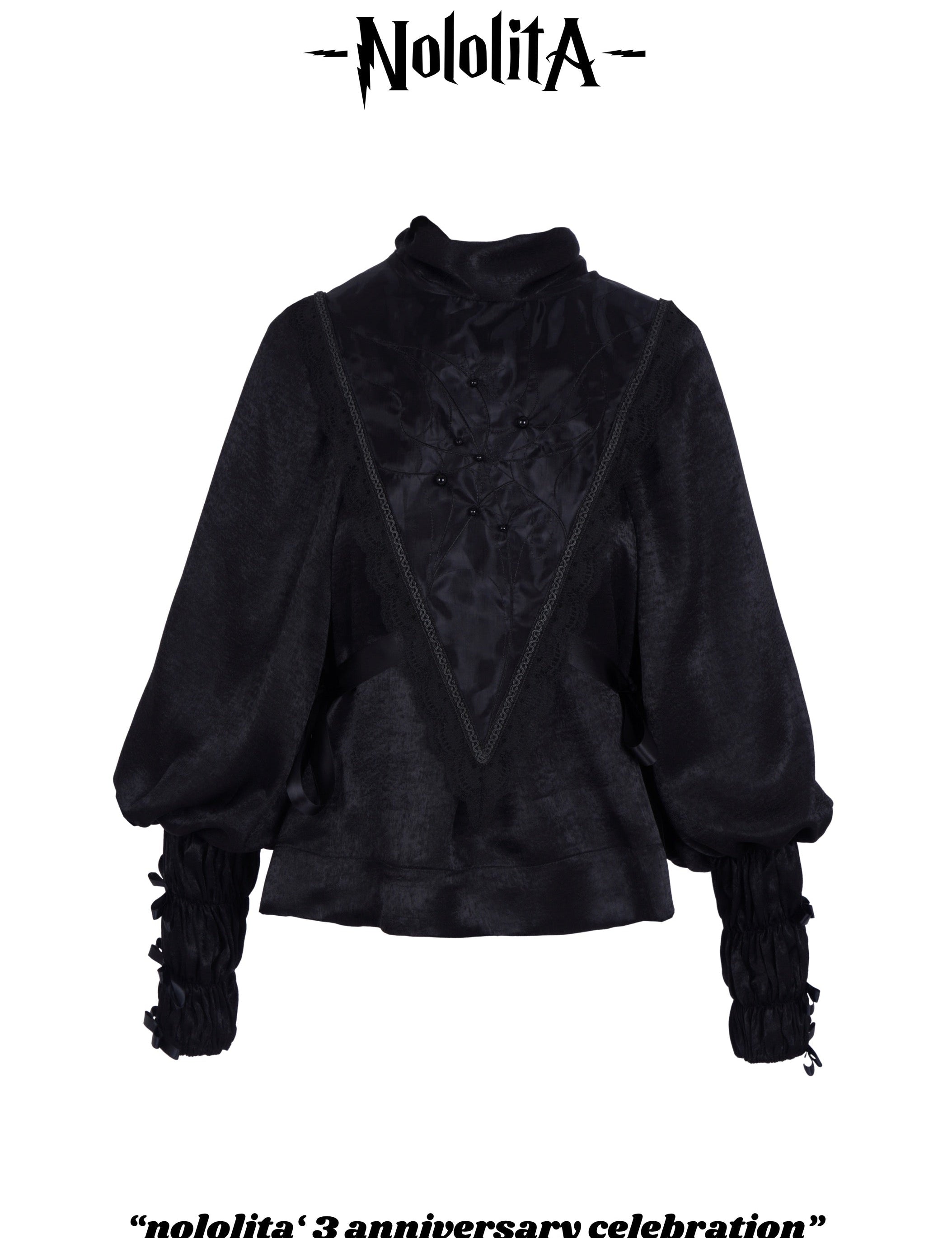 Get trendy with [Nololita Pre-order] After Rain Gothic Set with satin shirt and skirt -  available at Peiliee Shop. Grab yours for $42 today!