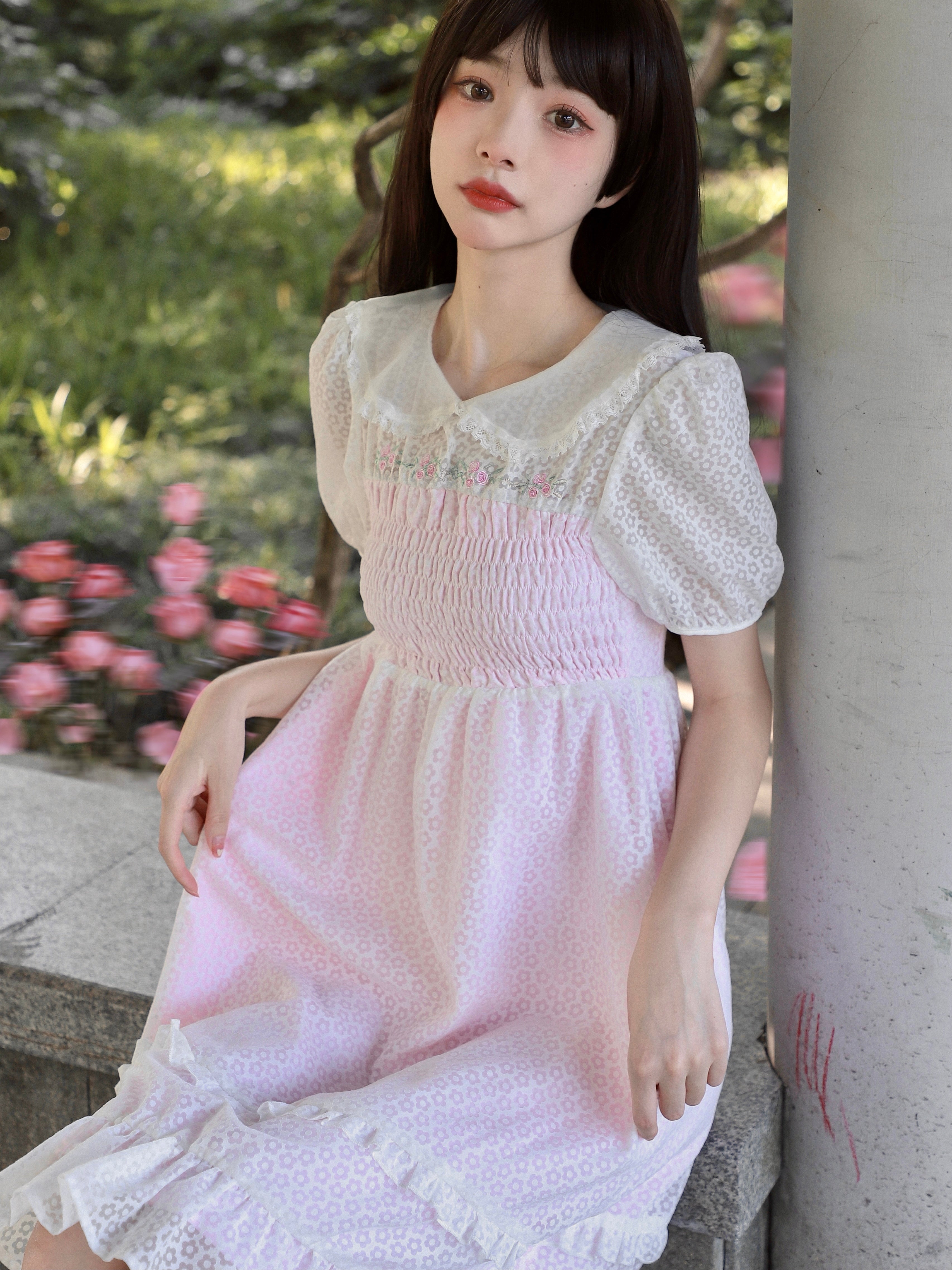 Get trendy with Rose Mist French Romantic Dress -  available at Peiliee Shop. Grab yours for $58 today!
