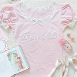 Get trendy with [Peiliee 3 Years Anniversary] Min Sötnos Sweet Babydoll (babygirl) Larme Cotton Top -  available at Peiliee Shop. Grab yours for $25 today!