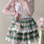 Get trendy with [Basic] Strawberry Cheese Cake Lace Top - Top available at Peiliee Shop. Grab yours for $19.90 today!