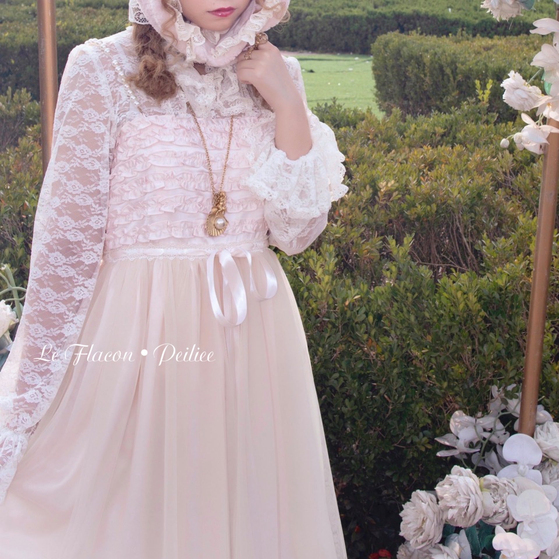 Get trendy with [Premium Selected] Limited Edition Le Flacon First Love Rose Lace Vintage Dress -  available at Peiliee Shop. Grab yours for $59.90 today!