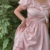 Get trendy with [Peiliee Design 5 years anniversary] Sakura Soft Satin Dress Set - Dresses available at Peiliee Shop. Grab yours for $45 today!
