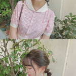 Get trendy with [Premium Selected] Arrived In Dream Land Gingham Dress (designer Rose Candy) -  available at Peiliee Shop. Grab yours for $45 today!