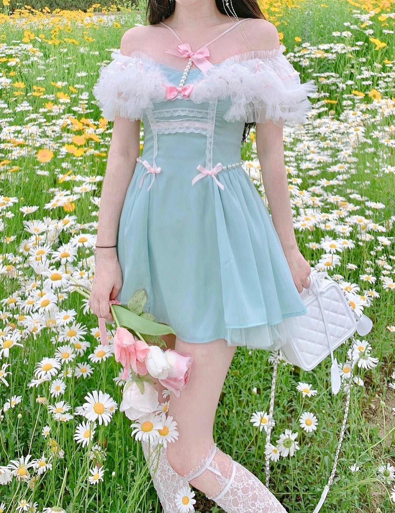 Get trendy with Daisy Amour Mini Dress - Dress available at Peiliee Shop. Grab yours for $49.90 today!