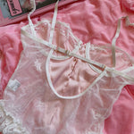 Get trendy with [Basic] Rosey Sweetheart lace bodysuit - Lingerie available at Peiliee Shop. Grab yours for $18 today!