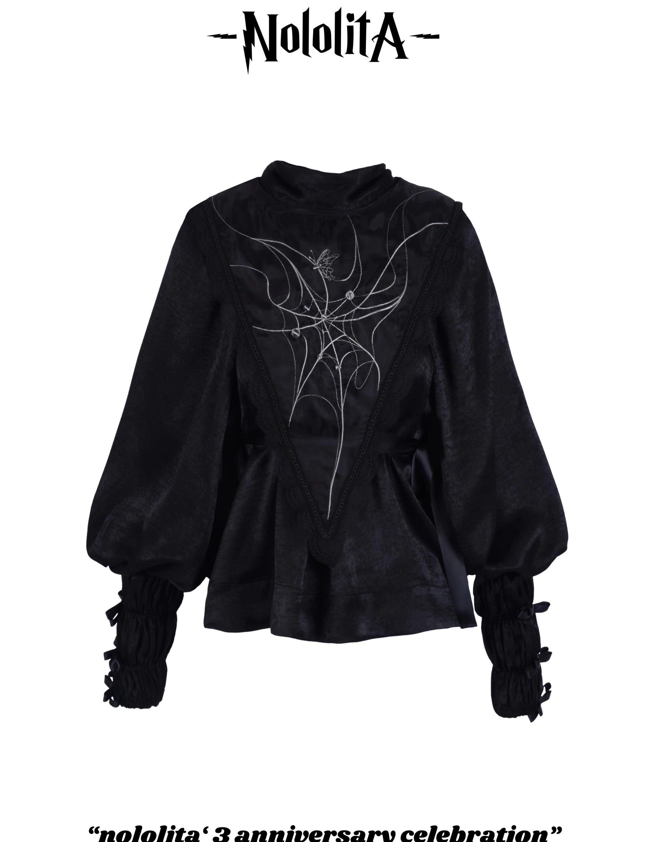 Get trendy with [Nololita Pre-order] After Rain Gothic Set with satin shirt and skirt -  available at Peiliee Shop. Grab yours for $42 today!