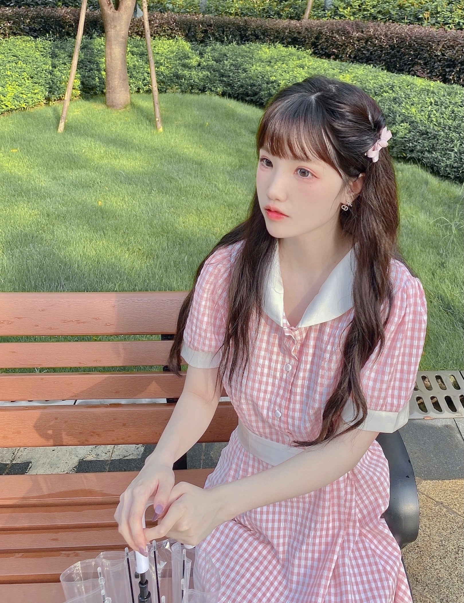 Get trendy with [Premium Selected] Arrived In Dream Land Gingham Dress (designer Rose Candy) -  available at Peiliee Shop. Grab yours for $45 today!