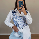 Get trendy with [Handmade Lingerie] Chinese Porcelain Corset -  available at Peiliee Shop. Grab yours for $85 today!