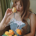 Get trendy with Ballet Dream Babydoll Ballerina gingham dress - Dress available at Peiliee Shop. Grab yours for $36 today!
