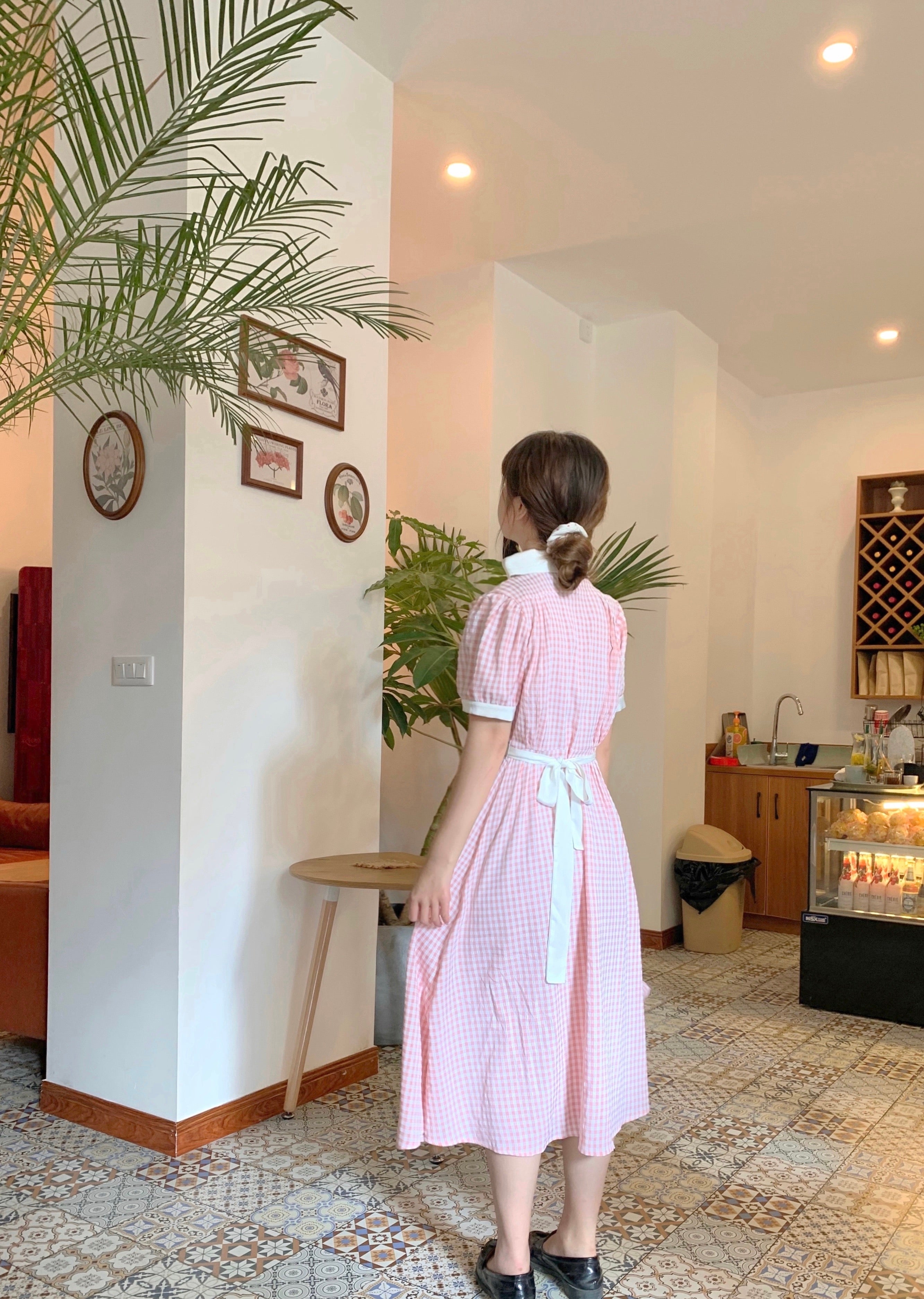 Get trendy with [Premium Selected] Arrived In Dream Land Gingham Dress (designer Rose Candy) -  available at Peiliee Shop. Grab yours for $45 today!