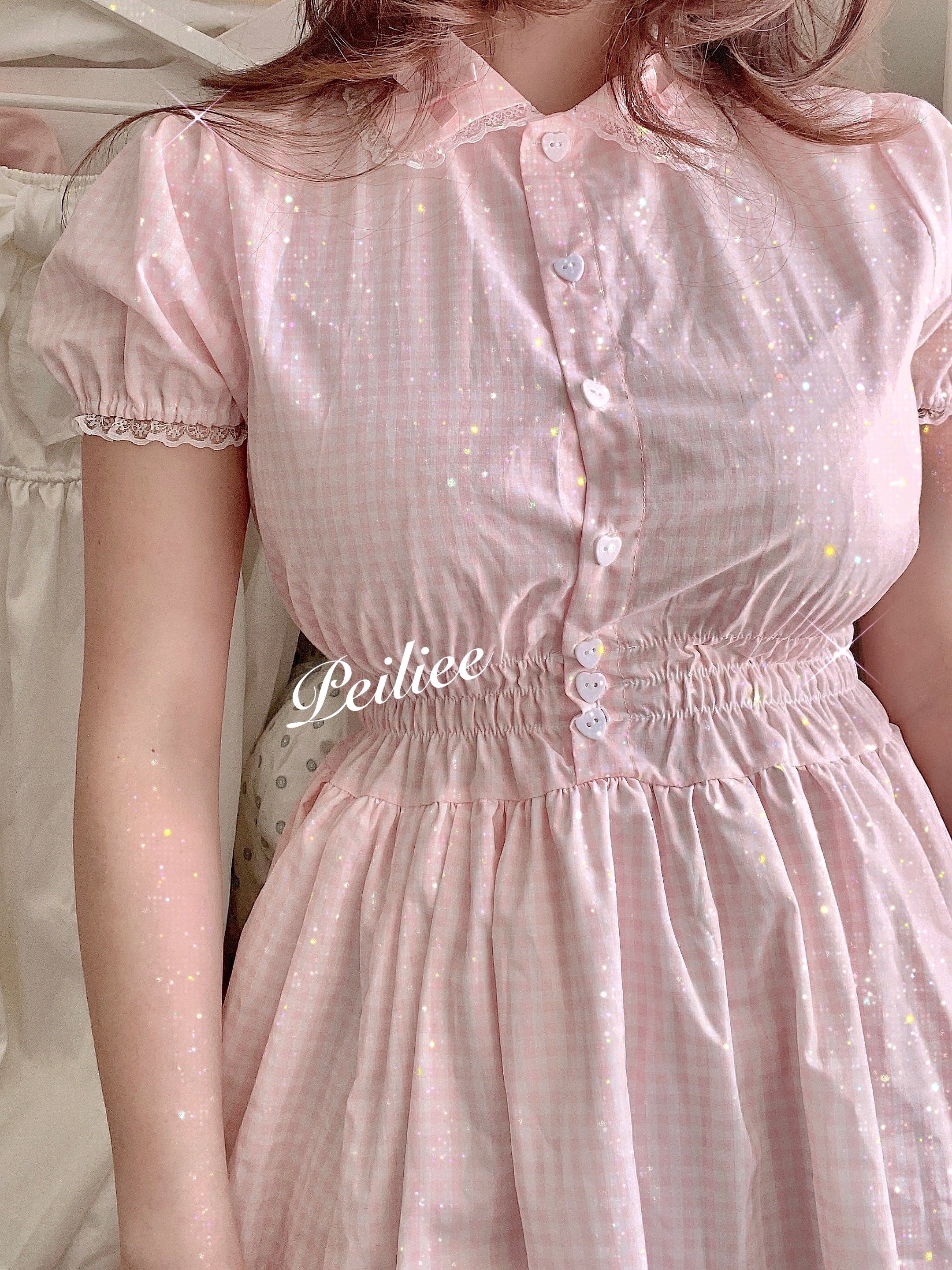 Get trendy with [By Peiliee] Afternoon Tea At Tiffany Gingham Babydoll Mini Dress Lolita 1997 style -  available at Peiliee Shop. Grab yours for $49.90 today!