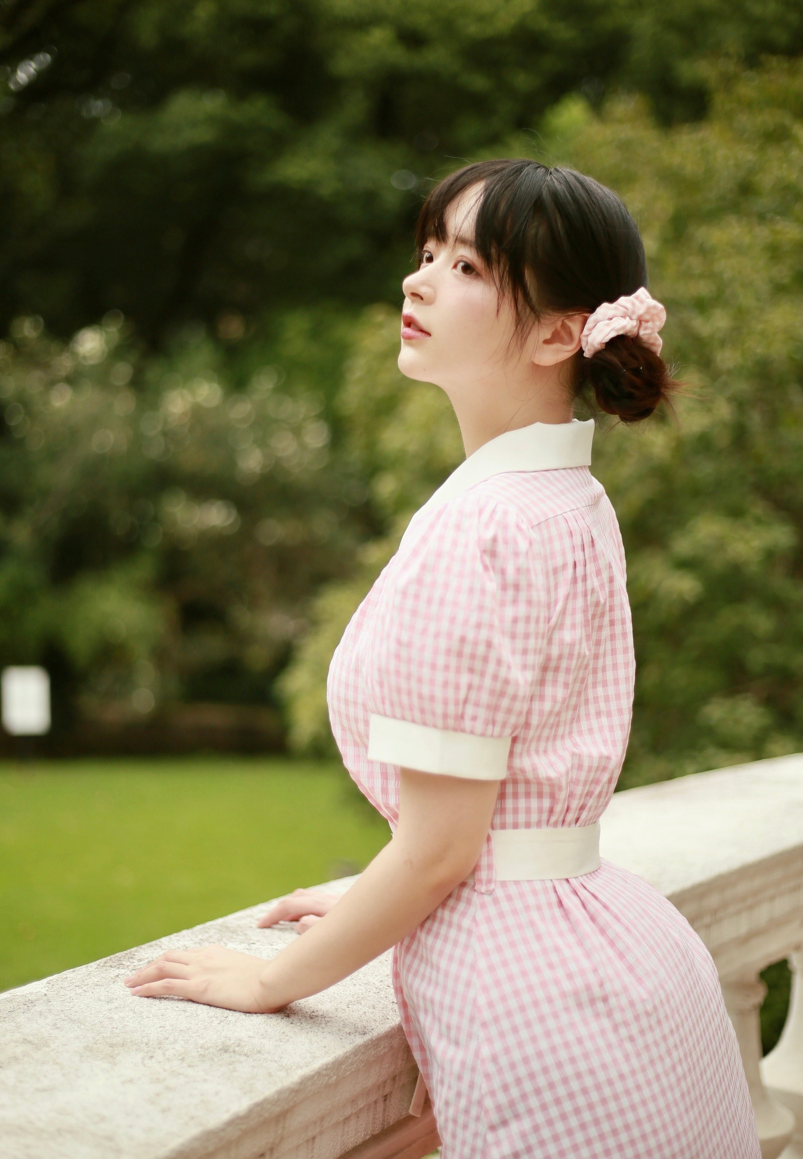 Get trendy with [Premium Selected] Arrived In Dream Land Gingham Dress (designer Rose Candy) -  available at Peiliee Shop. Grab yours for $45 today!