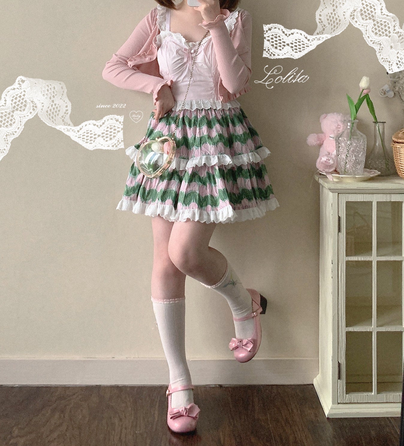 Get trendy with [Basic] Strawberry Cheese Cake Lace Top - Top available at Peiliee Shop. Grab yours for $19.90 today!