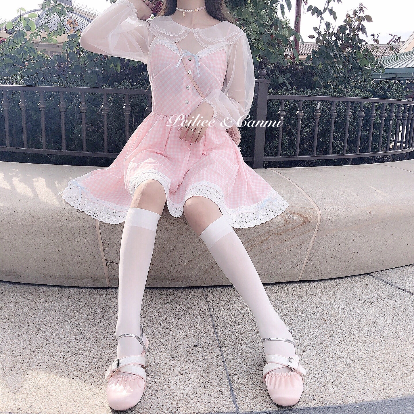 Get trendy with [Exclusive to PeilieeShop] Orange Blossom Gingham Dress -  available at Peiliee Shop. Grab yours for $42 today!
