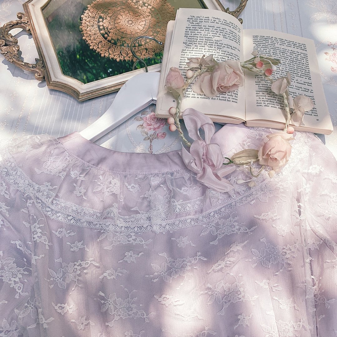 Get trendy with [Premium Selected] The Stray Canaries Lavender Lace OP Le Flacon -  available at Peiliee Shop. Grab yours for $149 today!