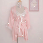 Get trendy with [Only 1] Fairy Dream satin loungewear set -  available at Peiliee Shop. Grab yours for $55 today!