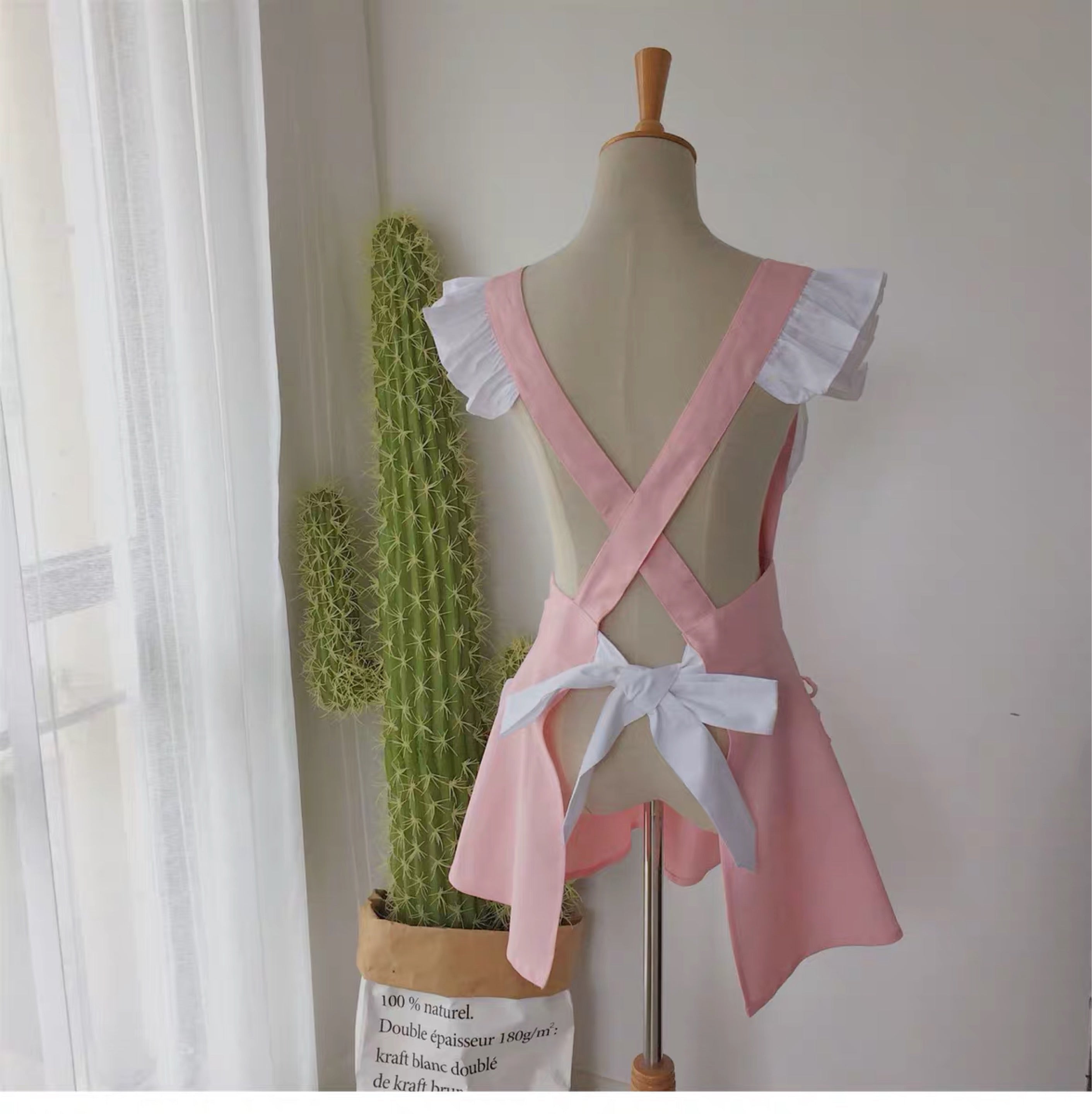 Get trendy with [2 weeks hand sewing time! ]Dolly heart apron -  available at Peiliee Shop. Grab yours for $29 today!