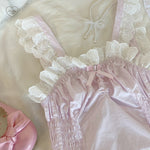 Get trendy with [Basic] Strawberry Cheese Cake Lace Top - Top available at Peiliee Shop. Grab yours for $19.90 today!