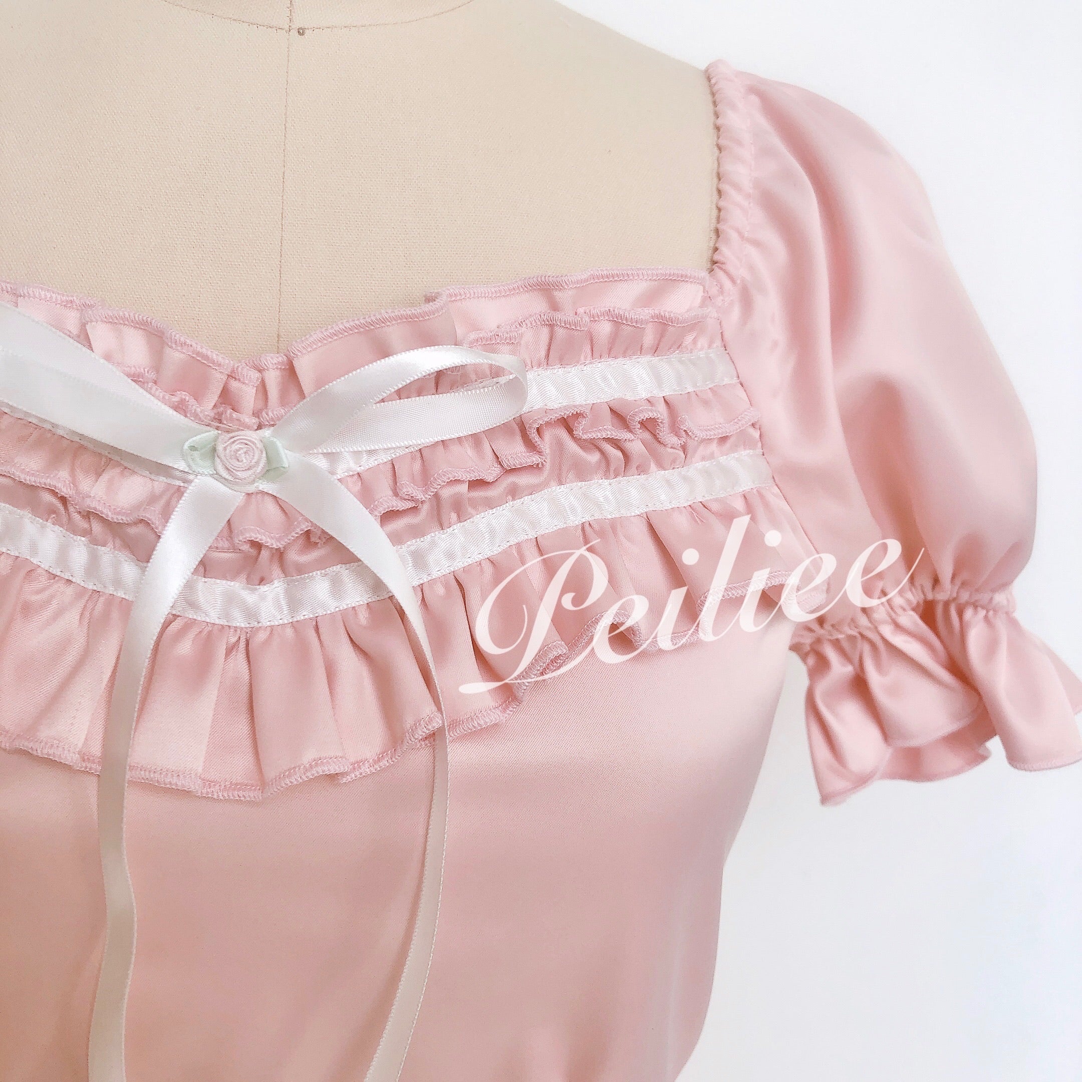Get trendy with [Peiliee Design 5 years anniversary] Sakura Soft Satin Dress Set -  available at Peiliee Shop. Grab yours for $45 today!