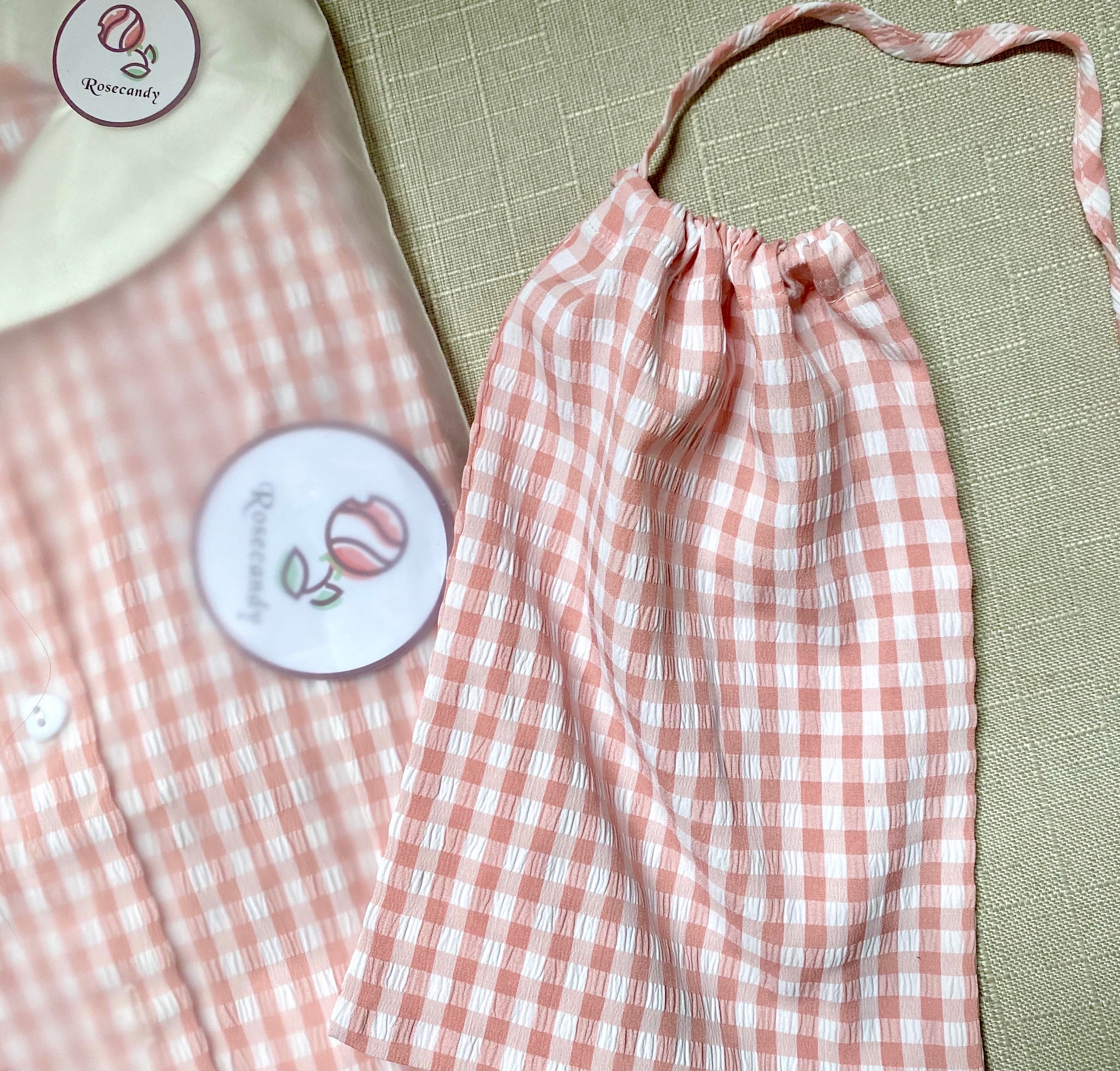 Get trendy with [Premium Selected] Arrived In Dream Land Gingham Dress (designer Rose Candy) -  available at Peiliee Shop. Grab yours for $45 today!