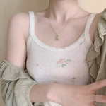 Get trendy with [Basic] Fairy Dance Floral Vest Top - Shirts & Tops available at Peiliee Shop. Grab yours for $16 today!