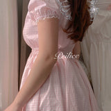 Get trendy with [By Peiliee] Afternoon Tea At Tiffany Gingham Babydoll Mini Dress Lolita 1997 style -  available at Peiliee Shop. Grab yours for $49.90 today!